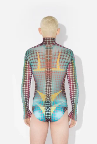 Re-Edition – the Blue Dots Print Mesh Top