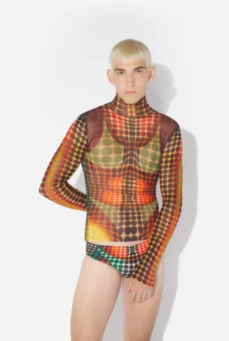 Re-Edition – the Brown Dots Mesh Top