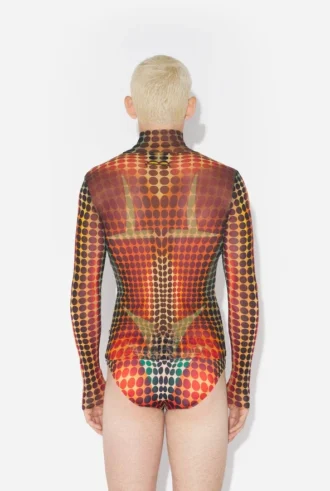 Re-Edition – the Brown Dots Mesh Top