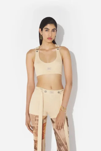 The Beige Gaultier Patch Bra