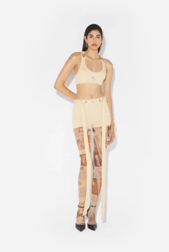 The Beige Gaultier Patch Bra
