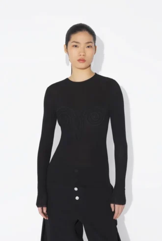 The Black 3D Spiral Top