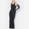 The Black Draped Double Dress