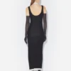 The Black Draped Double Dress