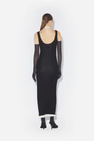 The Black Draped Double Dress