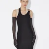 The Black Draped Double Dress