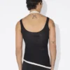 The Black Draped Double Tank Top