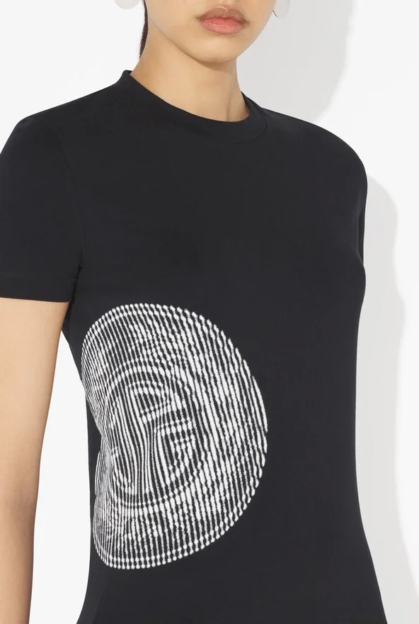 The Black Laurel Stamped Baby Tee The Black Laurel Stamped Baby Tee