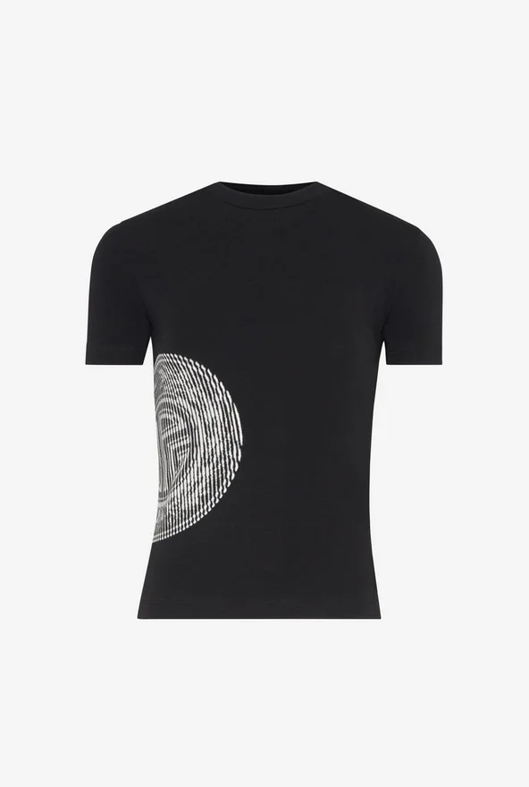 The Black Laurel Stamped Baby Tee The Black Laurel Stamped Baby Tee