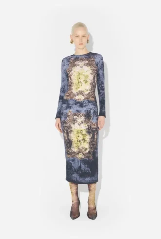 The Blue Cotton Madaillon Dress