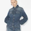 The Blue Denim Jacket with Oversized Sleeves