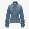 The Blue Denim Jacket with Oversized Sleeves