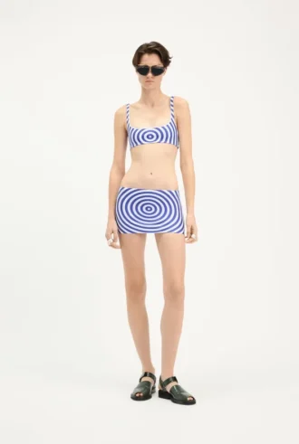 The Blue Target Mini Skirt