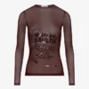 The Burgundy Embroidered Top