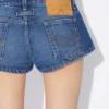 The Buttoned Blue Denim Shorts