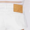The Buttoned White Denim Shorts