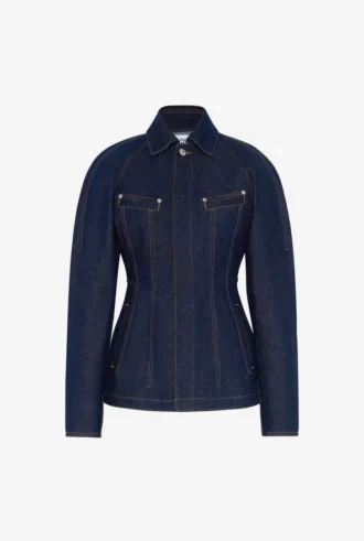 The Denim Jacket with Shoulder Pads