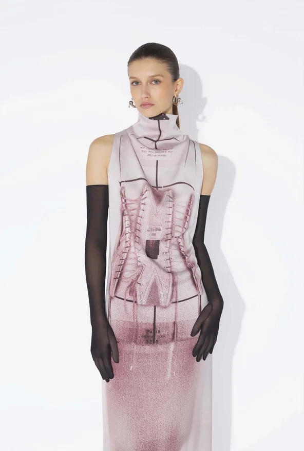 The Draped Trompe-L’œIl Corset Dress The Draped Trompe-L’œIl Corset Dress