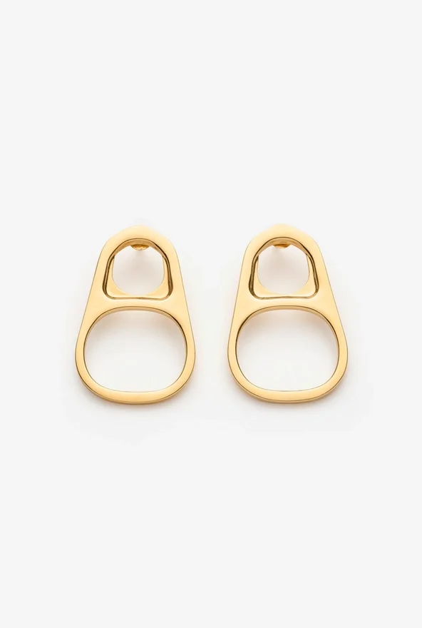 The Gold-Toned Ring-Pull Earrings The Gold-Toned Ring-Pull Earrings