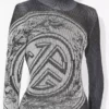 The Gray Laurel Stamp Sweater
