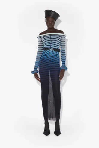 The Long 3D Striped Dress
