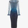 The Long 3D Striped Dress