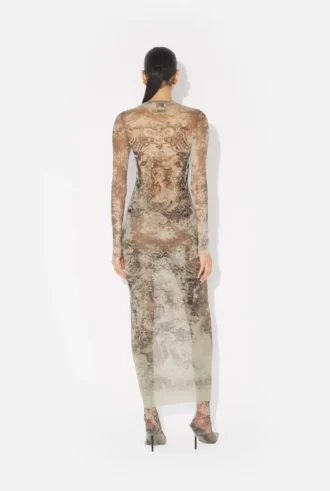 The Long Beige Madaillon Dress