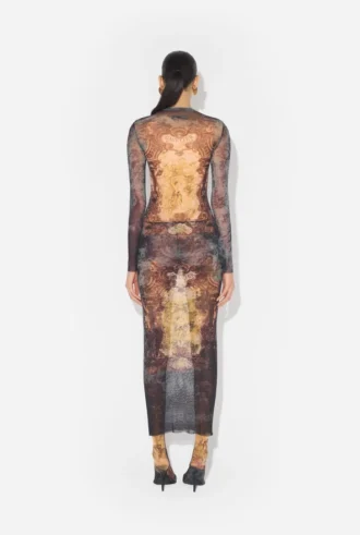 The Long Blue Madaillon Dress