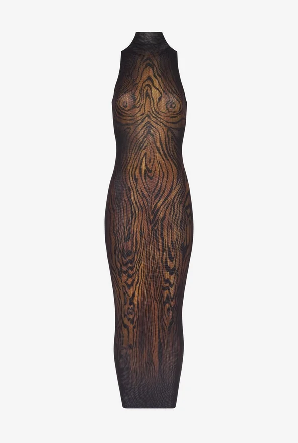 The Long Draped Wood Dress The Long Draped Wood Dress