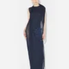 The Long Navy Embroidered Dress The Long Navy Embroidered Dress