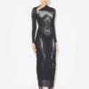 The Long Silver Body Dust Dress