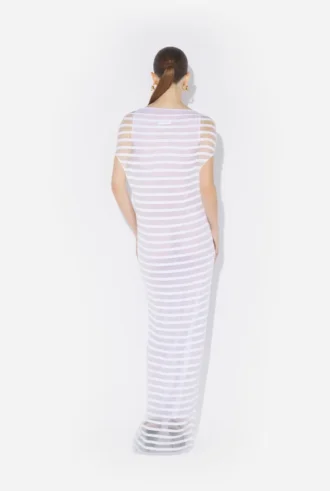 The Mariniare Striped White Dress