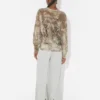 The Oversized Beige Madaillon Top