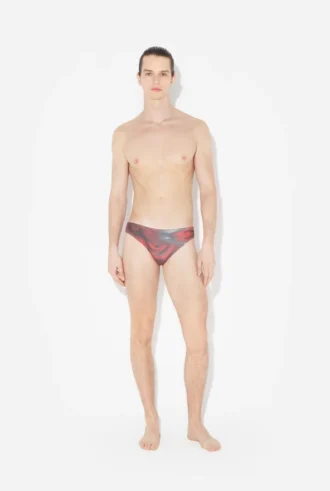 The Red Blurry Roses Swimming Briefs
