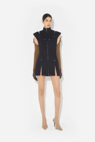 The Short Denim Slit Dress