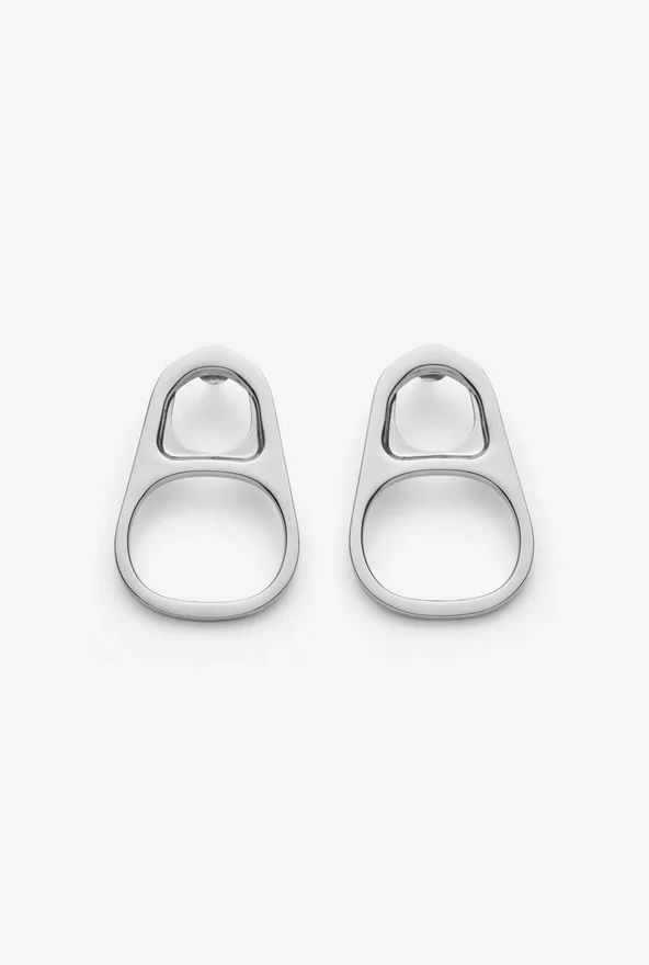 The Silver-Toned Ring-Pull Earrings The Silver-Toned Ring-Pull Earrings