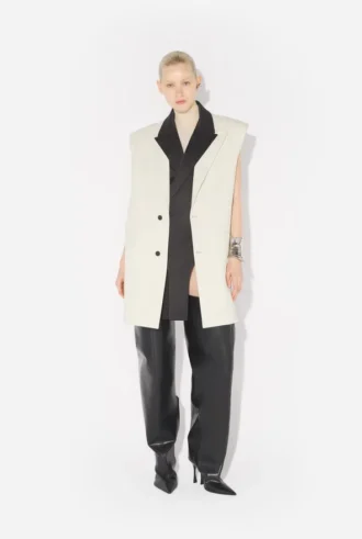 The Sleeveless Vanilla Suit Jacket