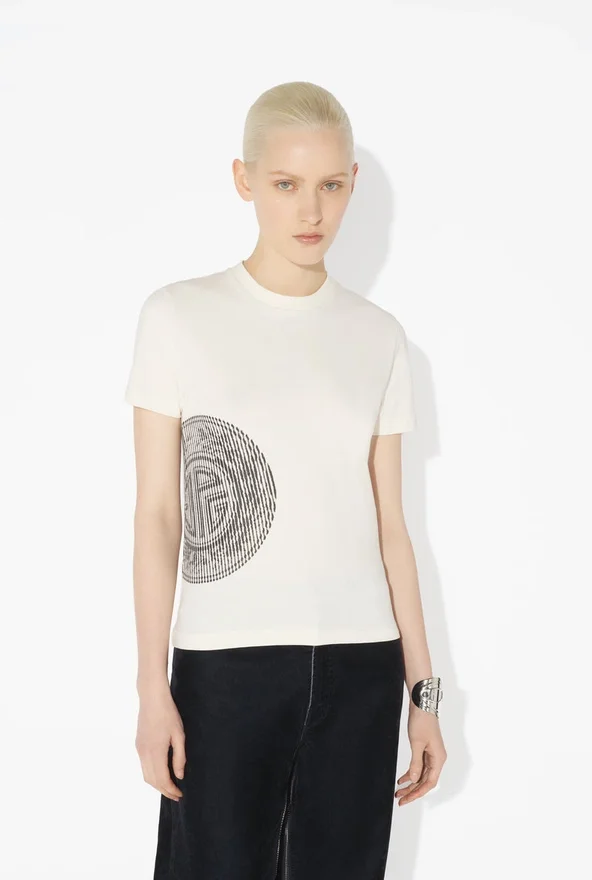 The White Laurel Stamped Baby Tee The White Laurel Stamped Baby Tee