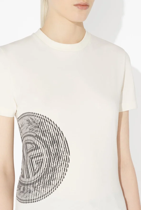 The White Laurel Stamped Baby Tee The White Laurel Stamped Baby Tee