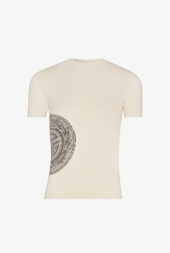 The White Laurel Stamped Baby Tee The White Laurel Stamped Baby Tee